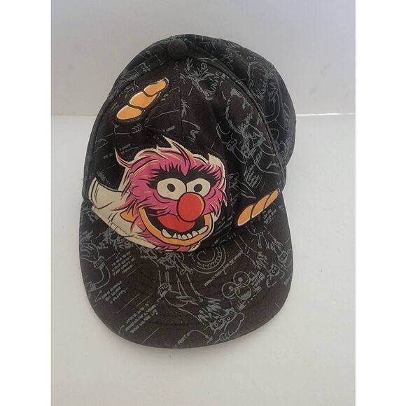 The Muppets Youth Disney Animal Hat Adjustable Snapback Cap Black Red One Size - Picture 1 of 4
